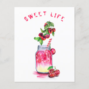 Flyer Bebida Legal com suco doce fresco - Festa de Verã