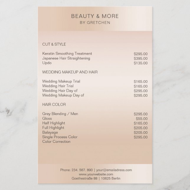 Flyer Beige Hautfarbe minimale moderno (Frente)