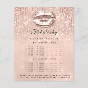 Flyer Beijo do pêssego do insecto do brilho do rosa do