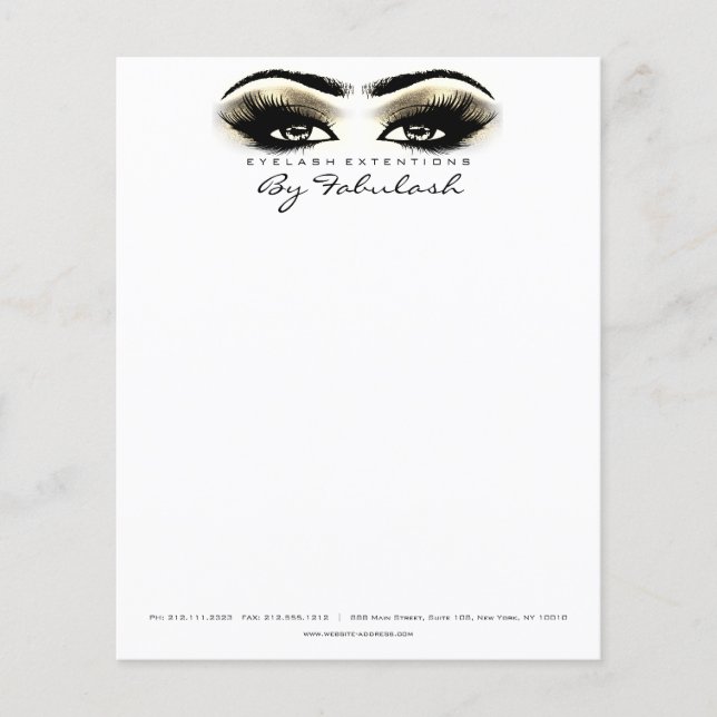 Flyer Beleza Estúdio Cílios Maquiagem Estilista Olho Dou (Frente)