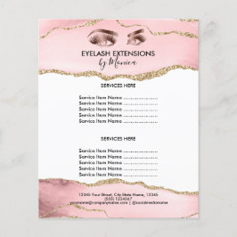 Flyer Beleza Makeup Pisca Salon Blush Pink Girly Modern