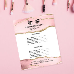 Flyer Beleza Makeup Pisca Salon Blush Pink Girly Modern