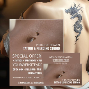 Flyer Belly Piercing, Tatuagem e Body Piercing Studio