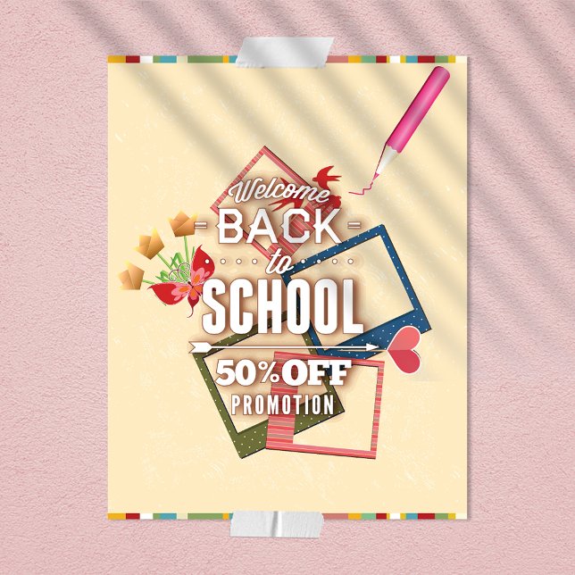 Flyer Bem-Vindo À Escola 50% De Promoção 2 (Criador carregado)