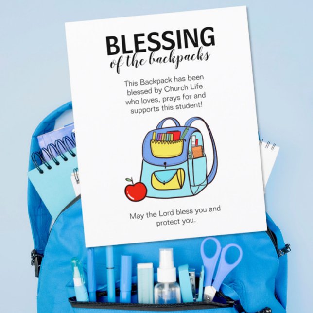 Flyer Bênção das mochilas (Criador carregado)
