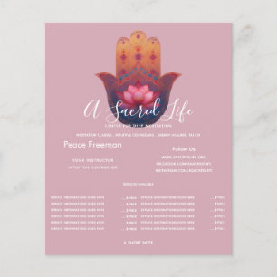 Flyer Bênção do Lótus   Mão Hamsa