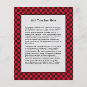 Flyer Besouro de Coloração Vermelha Preto Quadrados