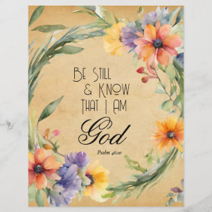 Flyer Bíblia Salm 46:10 Verso