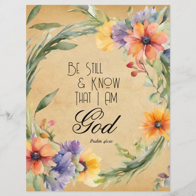 Flyer Bíblia Salm 46:10 Verso (Frente)