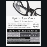 Flyer Black Frames, Opticista, Técnico<br><div class="desc">Black Frames,  Optician,  Técnico Advertising Flyers Pela Loja De Cartão de visita.</div>