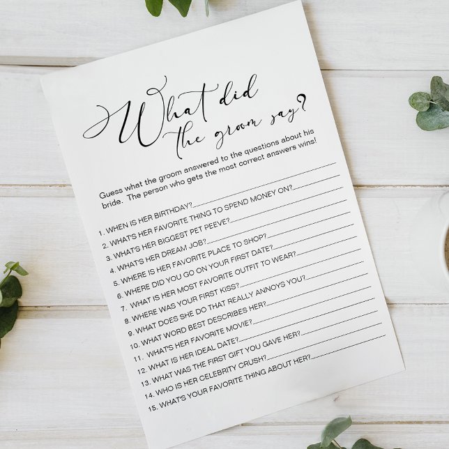 Flyer Black Modern Simple Game diria o noivo (Criador carregado)