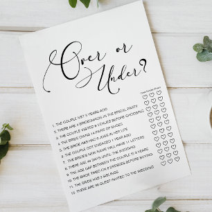 Flyer Black Modern Simple Script Bridal Game Over