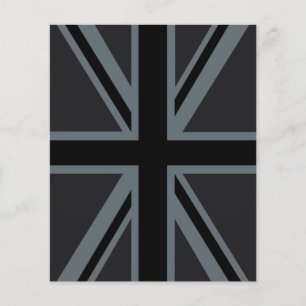 Flyer Black Union Jack British Flag Design Personalizar