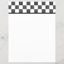 Flyer Blank Black and White Checkerboard Letterhead