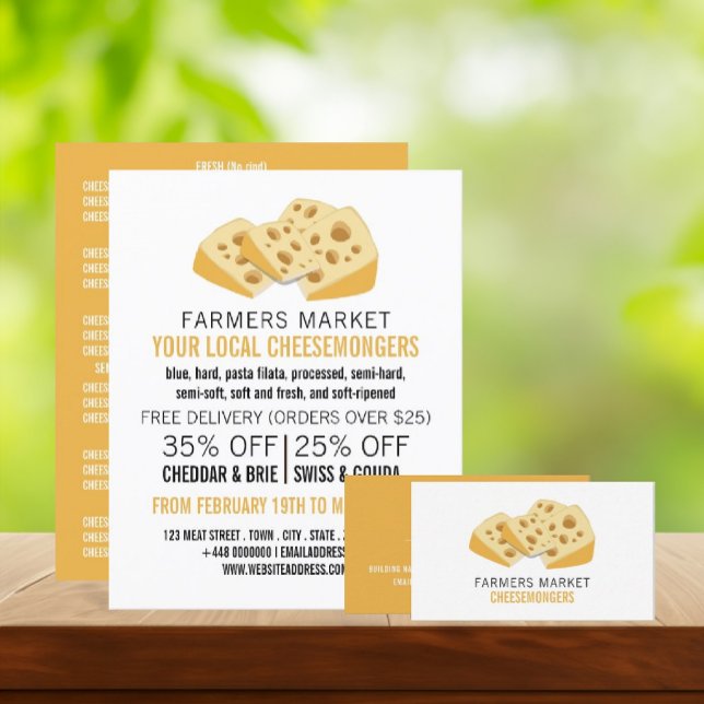 Flyer Blocos de queijo, propaganda animadora (Criador carregado)