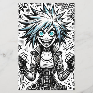 Flyer blu_eye original de arte animada animada