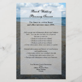 Flyer Blue and Brown Sands ~ Beach Weding