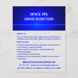 Flyer Blue Bokeh Guilloché Design, Designer Gráfico