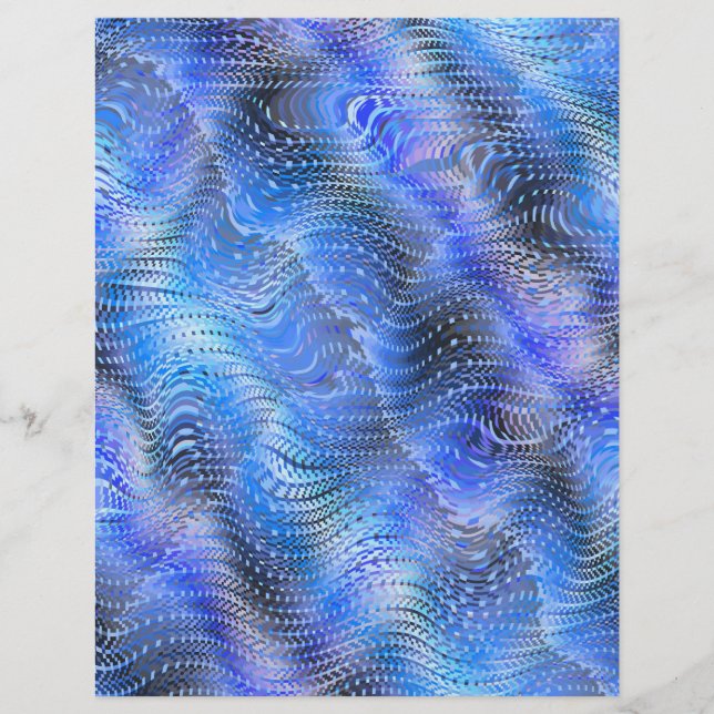 Flyer Blue Faux Snakeskin Bulk Scrapbook Paper Pages (Frente)