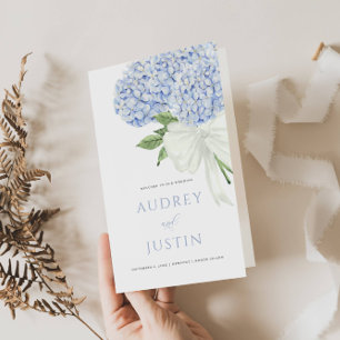 Flyer Blue Hydrangea Blooms Paper