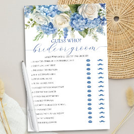 Flyer Blue Hydrangea Bride ou Jogo de Chá de panela