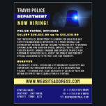 Flyer Blue Line & Siren, Agente de Polícia Recrutado<br><div class="desc">Blue Line & Siren,  Agente Policial Chamador na Loja de Cartão de visita.</div>