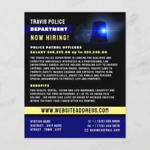Flyer Blue Line & Siren, Agente de Polícia Recrutado