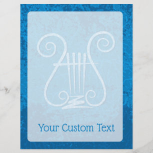 Flyer Blue Lyre Background