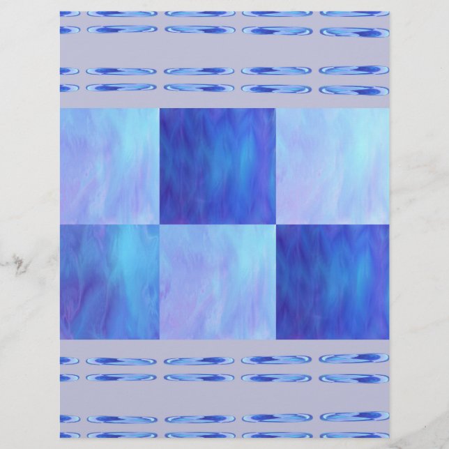 Flyer Blue Skies Tiles Bulk Scrapbook Paper Pages (Frente)