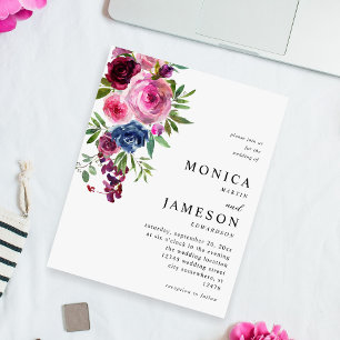 Flyer Boate Floral Azul-Rosa-Quente e Marinho 3