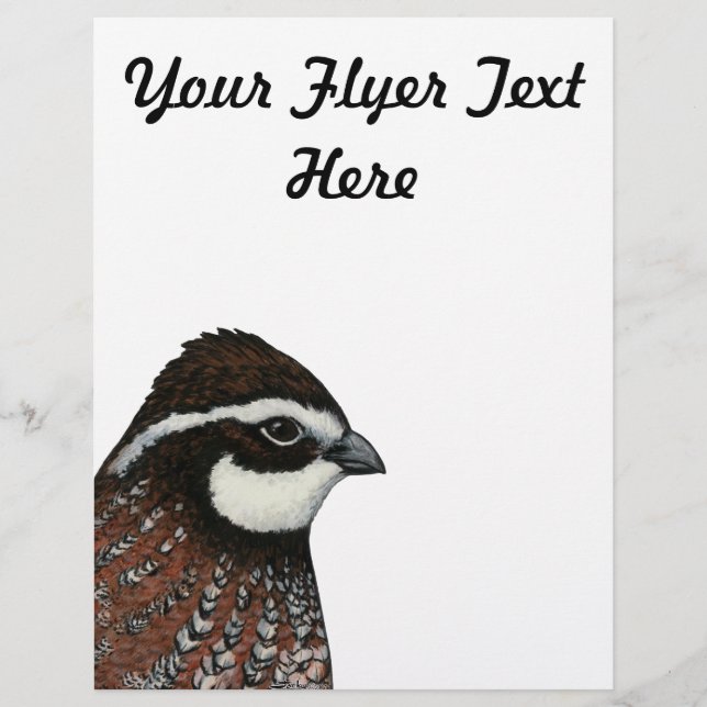Flyer Bobwhite Quail Head (Frente)