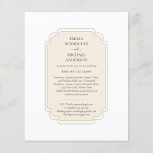 Flyer Boda de Orçamento Bilíngue Espanhol Casamento