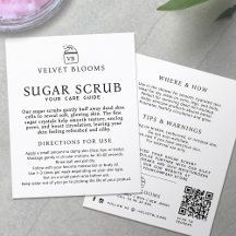 Body scrub packaging insert care marketing