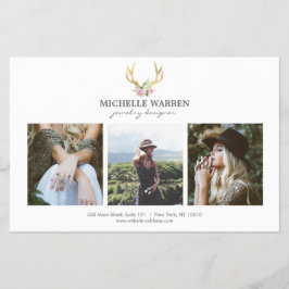 Flyer Bohemian Dourado Antlers Jewelry Boutique Photo Fl