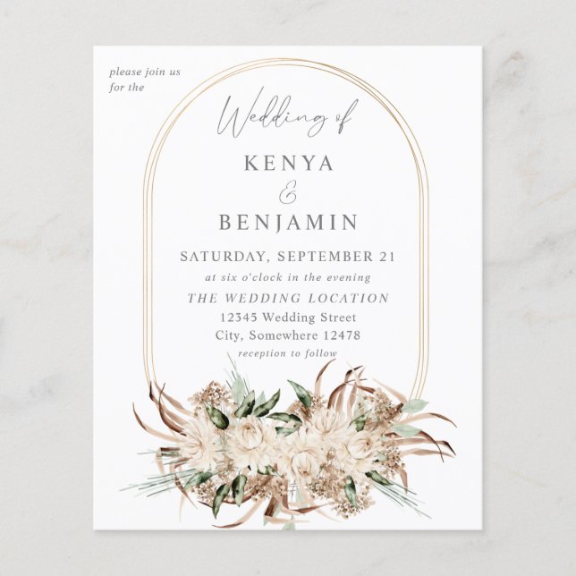 Flyer Boho Beige Floral 3 (Frente)