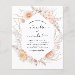 Flyer Boho Chic Dusty Pink Desert Wedes