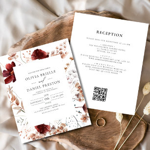 Flyer Boho Chic Rustic Wildflower Invitation