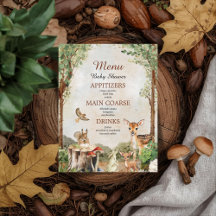 Boho Forest Woodland Chá de fraldas Russo