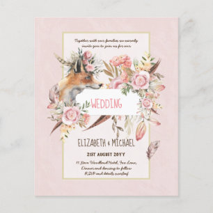 Flyer BoHO Fox Wedments Invices Borgonha Pia Rosa