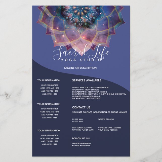 Flyer Boho Nebula Bloom | Design Mandala (Frente)