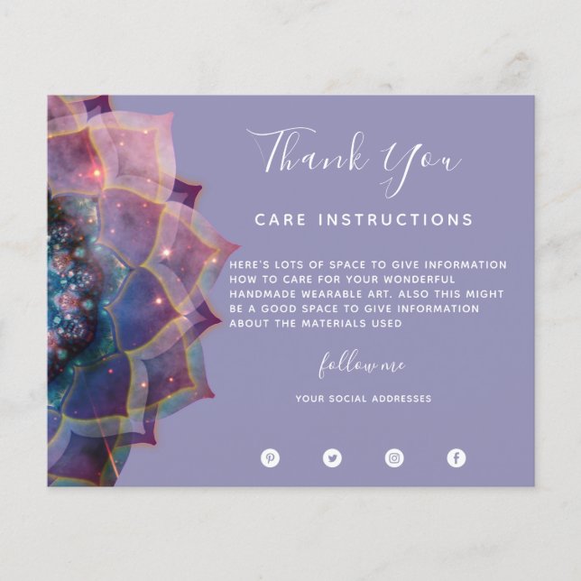 Flyer Boho Nebula Mandala, Mística (Frente)