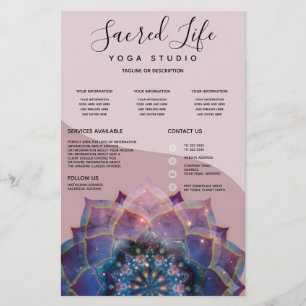 Flyer Boho Nebula Mandala, Mística