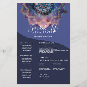 Flyer Boho Nebula Mandala, Mística