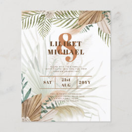 Flyer BoHO Pampas Grass Beige Green Terracotta Casamento