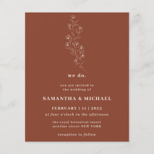 Flyer Boho Terracotta Indie Brown Botanic nós fazemos or