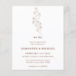 Flyer Boho Terracotta Indie Rustic Botanic nós fazemos o