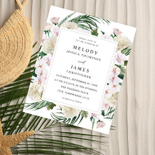 Flyer Boho Tropical Boho Casamento Verde