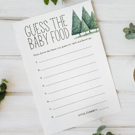 Flyer Boho Woodland Animal Chá de fraldas Adivinha Jogo 