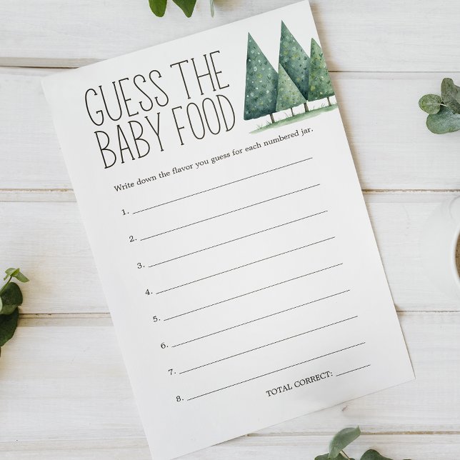 Flyer Boho Woodland Animal Chá de fraldas Adivinha Jogo  (Criador carregado)