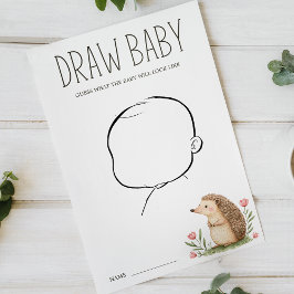 Flyer Boho Woodland Animal Chá de fraldas Desenhar Jogo